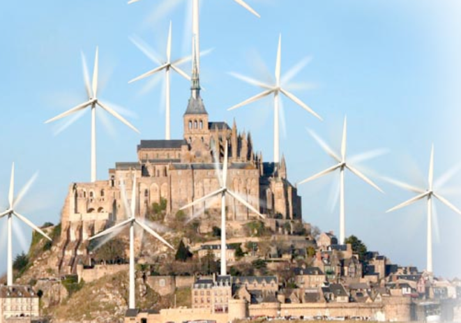 Photomontage de SOS Mont Saint-Michel Photomontage de SOS Mont Saint-Michel